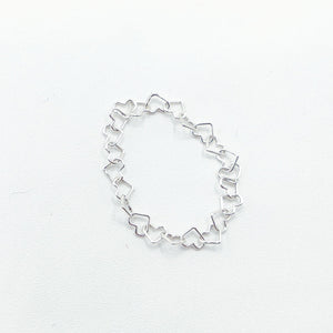 Heart Link Chain Rings CR-001