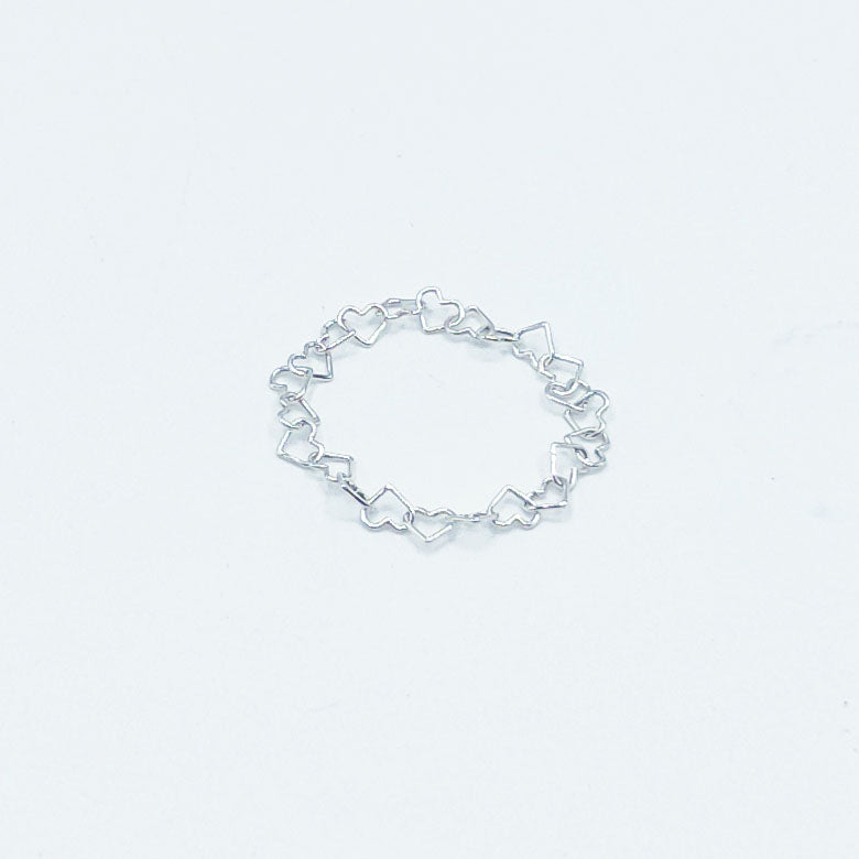 Heart Link Chain Rings CR-001