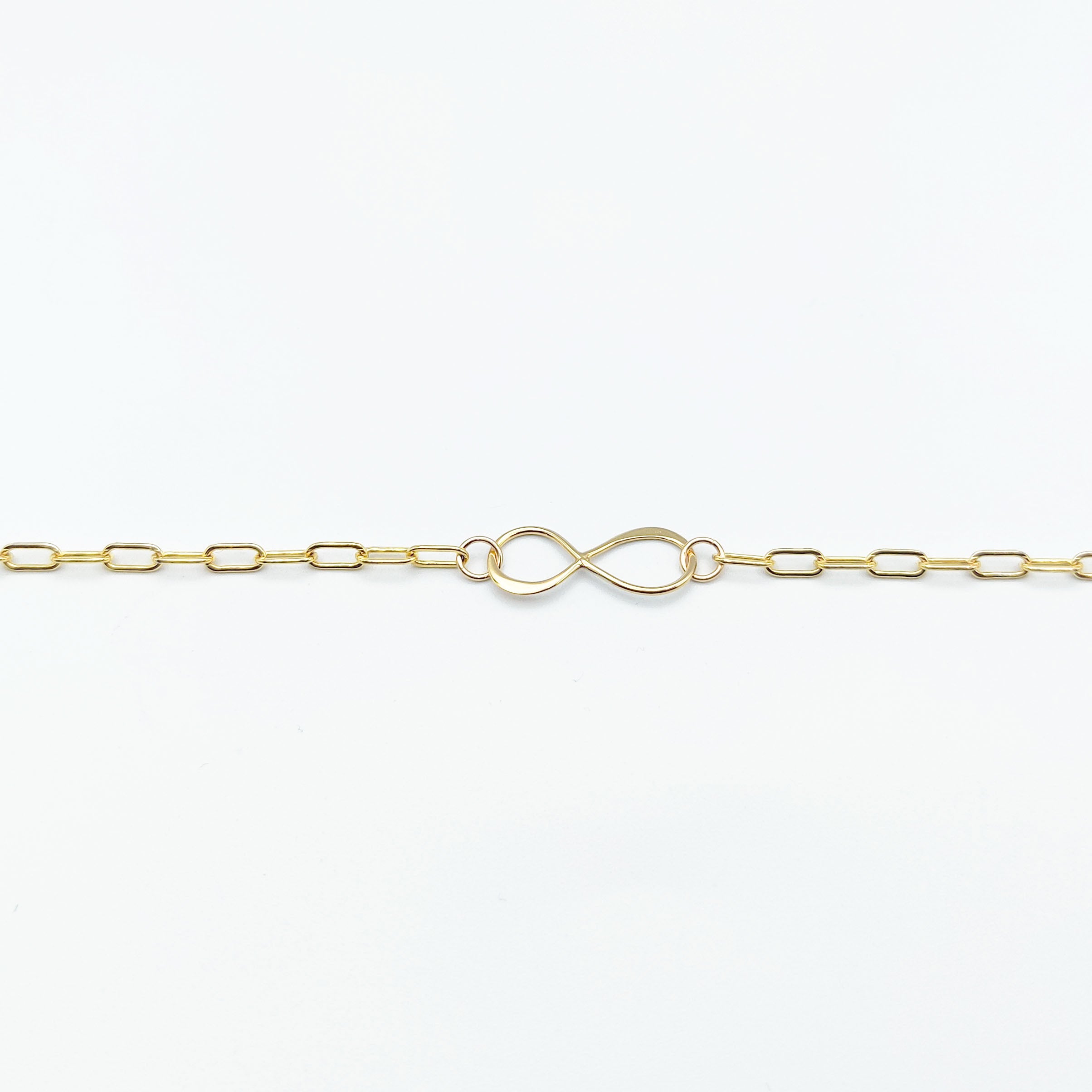 Gold Filled Paperclip Infinity Bracelet IB-001