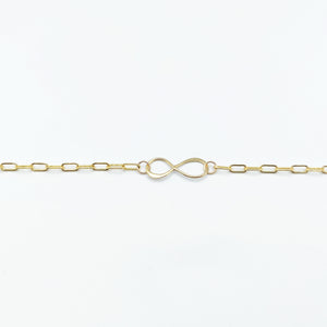 Gold Filled Paperclip Infinity Bracelet IB-001