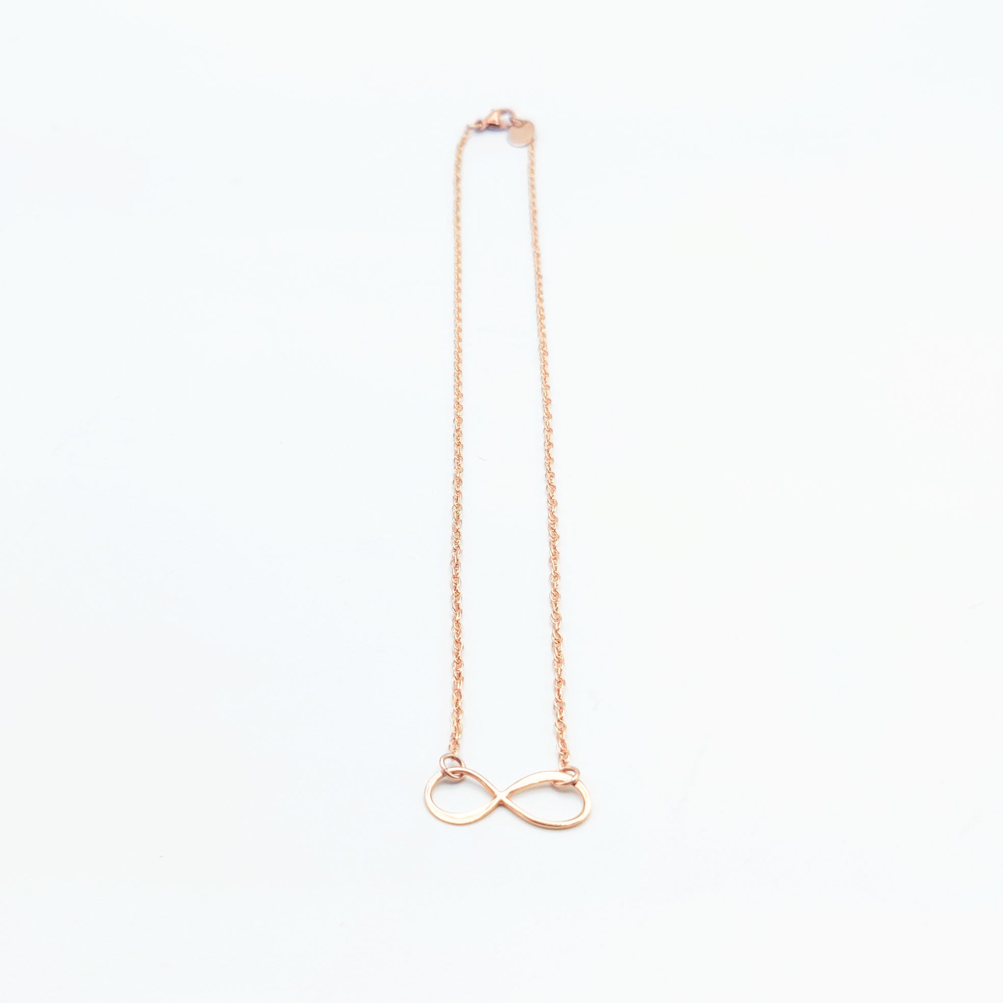 Rose Gold Dainty Double Rope Chain Infinity Necklace IN-003