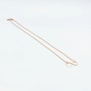 Rose Gold Dainty Double Rope Chain Infinity Necklace IN-003