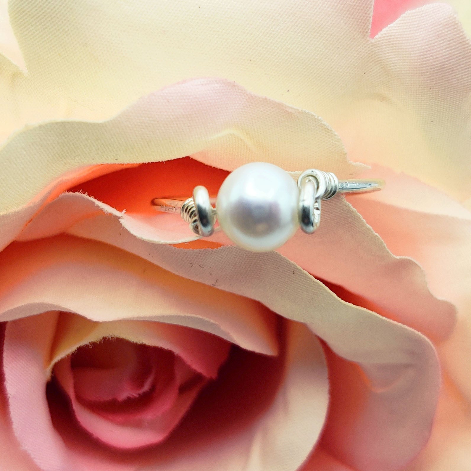 Sterling Silver Pearl Ring PR-002