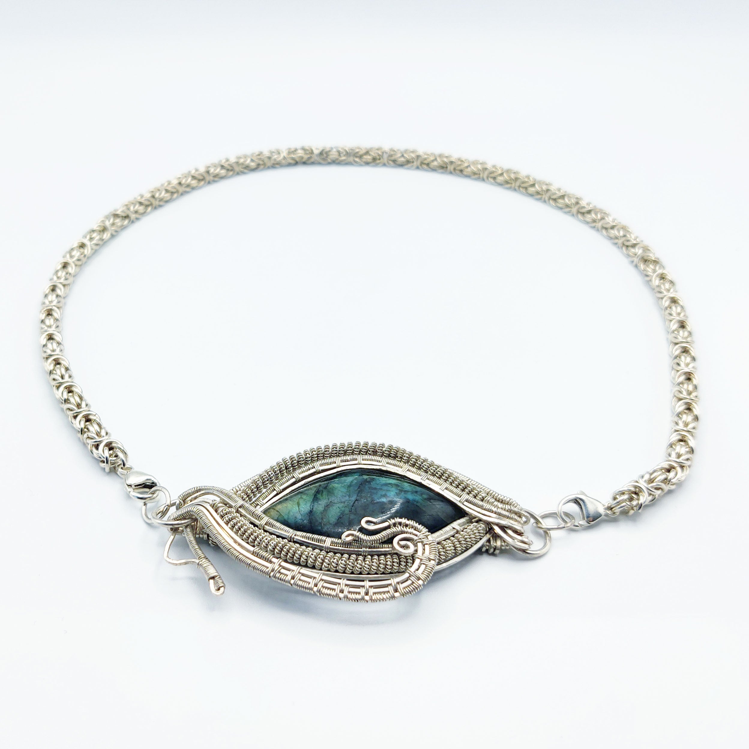 Labradorite Eye of Horus Byzantine Necklace WWN-006