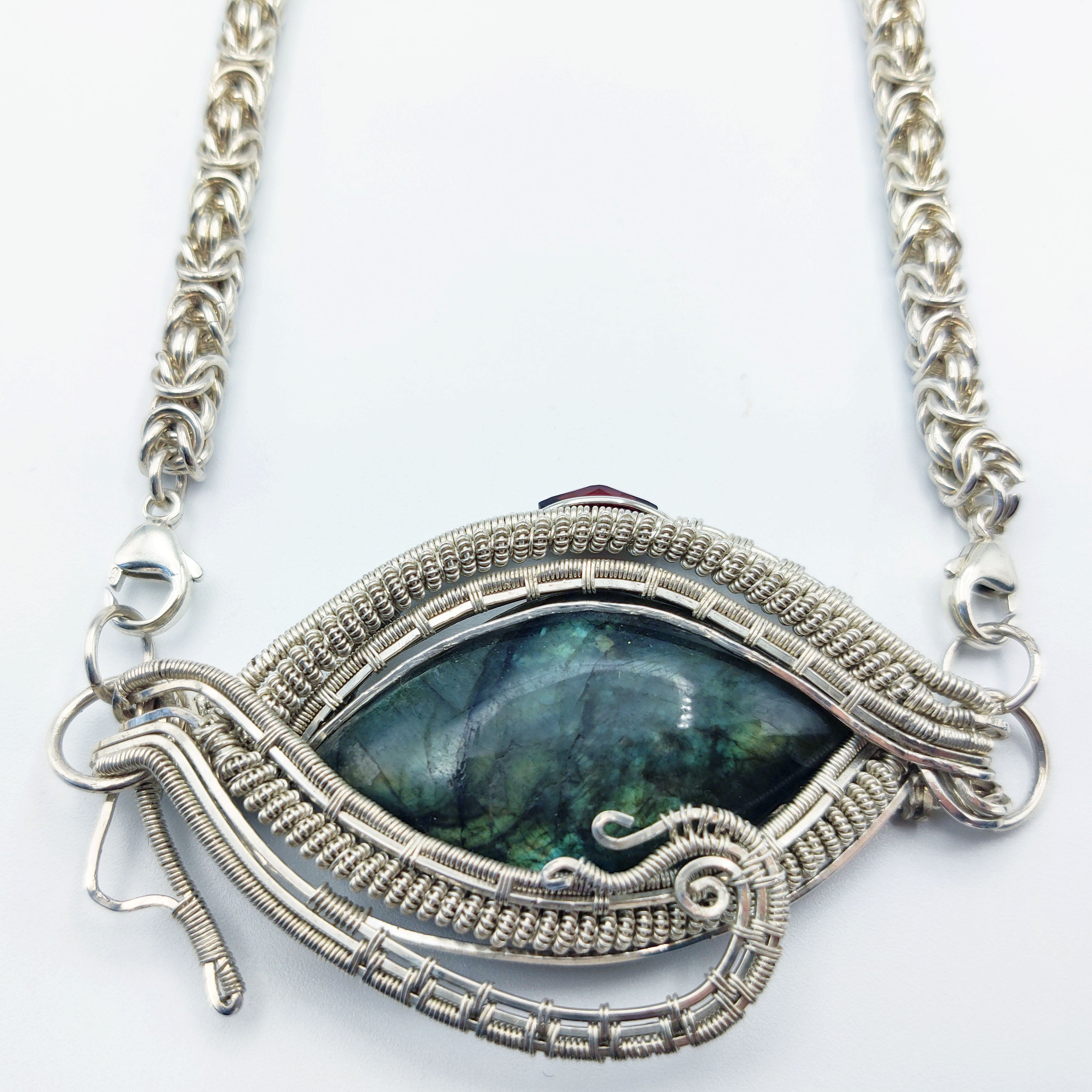 Labradorite Eye of Horus Byzantine Necklace WWN-006