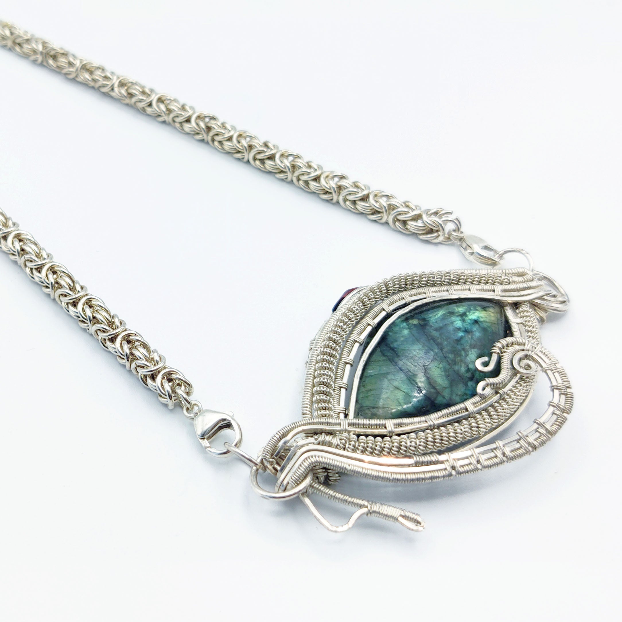 Labradorite Eye of Horus Byzantine Necklace WWN-006