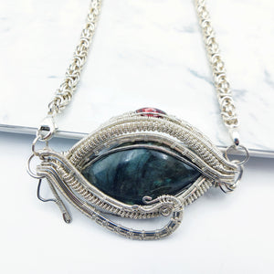 Labradorite Eye of Horus Byzantine Necklace WWN-006